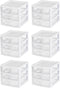 Sterilite Clearview Plastic Multipurpose Small 3 Drawer Desktop Storage Unit, White, 6 Pack