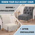 H.VERSAILTEX Water Resistant Accent Chair Cover Reversible Quilted Accent Chair Covers Without Arms Thick Soft Durable