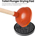 Plunger Holder, Plunger Tray, Air Drying Mat for Toilet Plunger, Stand Wicks Water and Dries Quickly (1pc)