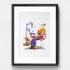 Dignovel Studios 8X10 Unframed Dentist Chair Art Print, Dental Tools Medical Wall Decor