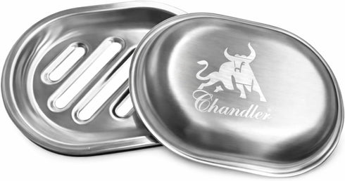 Chandler Stainless Steel Soap Dish for Shower & Bathroom Sink Heavy Duty Metal Soap Holder, Hanging Soap Holder
