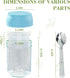 Miuyhji 2-Pack 16 oz Overnight Oats Containers with Lids, Glass Mason Jars with Lids, Folding Spoons and Separated