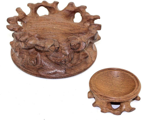 Elegant Rosewood Crystal Display Stand for Decorative Balls
