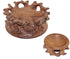 Elegant Rosewood Crystal Display Stand for Decorative Balls