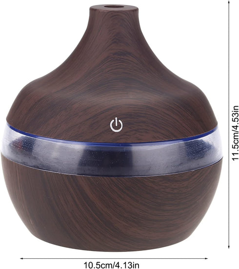 Portable Small Humidifier for Bedroom Plant Mini Humidifier for Office Home Desktop, 300ML Ultra Quiet Cool Mist Air Oil Diffuser with 7 Colors Night Light for Baby, USB Charging by Keenso