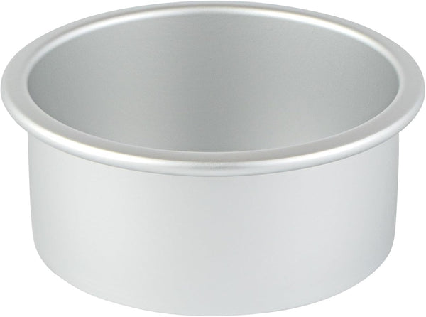 Restaurantware-Met Lux 4 x 2 Inch Straight-Sided Baking Tin, 1 Round Cake Pan, Oven-Ready, Freezable, Anodized Aluminum
