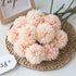 Artificial Chrysanthemum Ball Flowers Bouquet 10pcs Champagne for Home Office Parties and Wedding