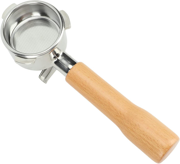 Coffee Portafilter with Double Spouts, 54mm Filter Basket, Solid Wood Handle, Fits Breville 870 880 Coffee Machine (C1