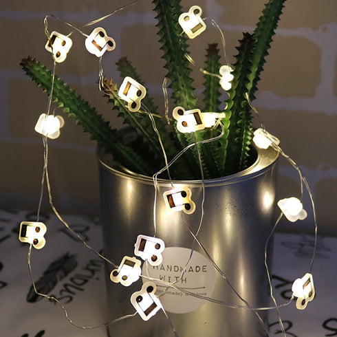 16FT 50LEDs 3AA Outdoor(1 Pack) GUOCHENG Music Note String Lights, Music Stave Fairy Light Batteries Operated
