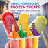 4 Set, Popsicle Molds Ice Pop Maker with Straw Large BPA Free Popsicle Mold Reusable Freezer Pop Maker for Juice Yogurt