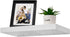 WELLAND White Floating Shelf with Motion Sensor Light, Wall Mounted Storage Shelf, Floating Nightstand for Bedroom
