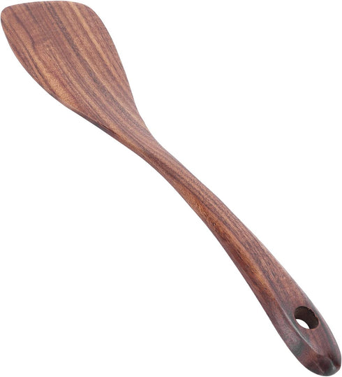 Wooden Spatula for Cooking, Nonstick Teak Wooden Shovel with Long Flat Handle for Kitchen Cooking