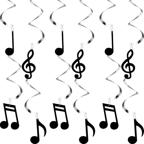 Zonon 25 Pieces Musical Note Hanging Swirl, Music Foil Whirl Theme Party Decoration for Wedding Baby Shower