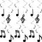 Zonon 25 Pieces Musical Note Hanging Swirl, Music Foil Whirl Theme Party Decoration for Wedding Baby Shower