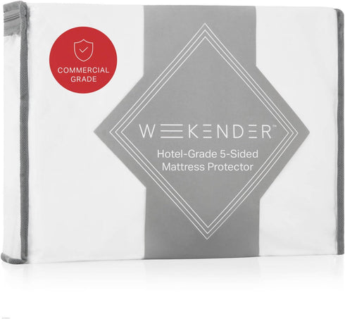 WEEKENDER Premium Commercial-Grade Waterproof Mattress Protector, Full XL, High Heat Dryer Proof, White