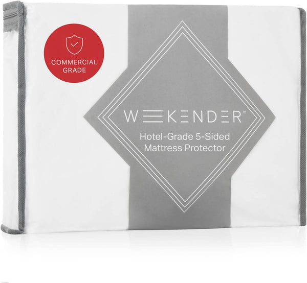 WEEKENDER Premium Commercial-Grade Waterproof Mattress Protector, Full XL, High Heat Dryer Proof, White