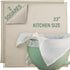 Organic Unbleached Cotton Cheesecloth for Straining, 2 Reusable Hemmed Squares, GOTS Certified, Large 23" x 23"