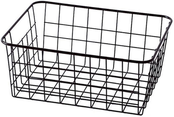 Sturdy Small Wire Storage Basket, Kitchen Food Pantry, Home Office Desk, Bathroom, Laundry Room Shelf