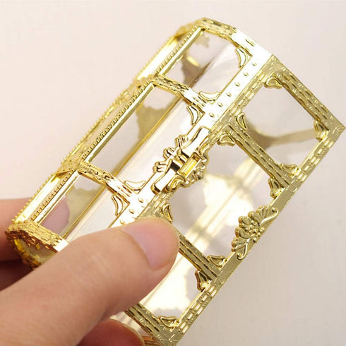 Fdit 12pcs Square Treasure Chest Shape Wedding Candy Box - Chocolates Container Jar Decoration for Children's Day