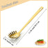 ReaNea Gold Spaghetti Spoon, Pasta Server, Stainless Steel Pasta Spoon with Teeth, One-Piece Metal Pasta Fork, Noddle