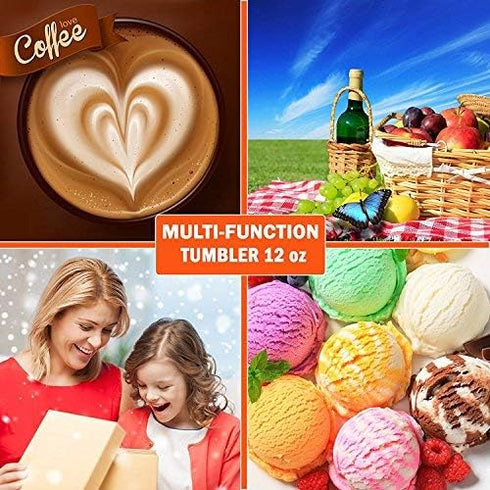 CHILLOUT LIFE 12 oz Stainless Steel Tumbler with Lid & Gift Box - Double Wall Vacuum Insulated Travel Cup for Coffee,