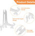 12 Pieces 5 Inch Clear Plastic Easels, Plate Display Stands Holders for Weddings, Home Decoration, Birthdays