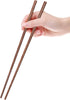 GLAMFIELDS 12 Inches Long Wenge Wood Chopsticks, Reusable Chinese Style Kitchen Chop Sticks, 2 Pairs