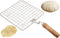 Satre Online and Marketing Wooden Square Roasting Net, Stainless Steel Wire Roaster with Wooden Handle