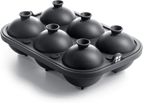 Glacio Ice Cube Molds – Large Silicone Ice & Sphere Mold Combo with Built-In Easy-Fill Funnel for Cocktails & Bourbon