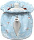 Blue Snowman and Red Music Tea Cosy, Soft Fabric Dustproof Tea Pot Cozies for Home Kitchen