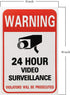 Tupalizy 24 Hours Video Camera Surveillance Sign Stickers - Self-Adhesive Security Labels for Window, Wall, Door, 20PCS