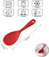 Silicone Rice Paddle Spoon Set of 2, Non-Stick Heat Resistant Kitchen Gadgets for Rice, Mashed Potatoes (Red)