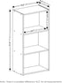 3-Tier Furinno Luder Open Shelf Bookcase, Green/White