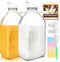 LOSANJI 2 Pack 64 Oz Glass Milk Bottles with Nut Milk Bag &