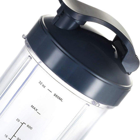 Blender Cups for Nutribullet, 32OZ Cup with Flip Top Lid, Compatible with 600W and 900W Blenders, 2 Pcs