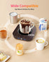3-Temp Settings 4 Mug Warmer - Coffee Mug Warmer for Desk with Hrs Auto Shut Off, Fastest Heating & Smart Wood Candle