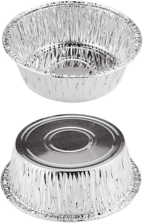 100 Pack 4" Round Tart Pie Foil Pans Disposable Pans Aluminum Foil Tart & Pie Tins Pans for Baking,Cooking,Storage or Reheating by Oopsu