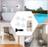 24 PCS Non-Slip Bathtub Stickers, Safety Shower Treads Adhesive Appliques with Premium Scraper
