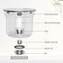 GrowCube -800ML/27.01oz Enchanti Tea Pot, Magic Glass Teapot with Strainer,Magnetic Water Separation with Infuser