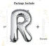 40 inch Silver Letter R Balloon, Big Alphabet Foil Mylar Helium Balloons for Birthday Party and Wedding Decorations