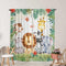 Yilinata Jungle Safari Window Curtains for Kids Boys Girls Watercolor Cartoon Forest Animals