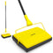 Carpet Sweeper Manual Push with Horsehair Brush, Non Electric Floor Roller Broom for Pet Hair