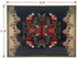 MaAixHom 15.8" 11.8" x Black Plastic Serving Tray with Handles, Bohemian Folk Art Bird & Mandala Pattern with Gold