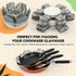 BOYAN Pot and Pan Protectors, Set of 12, 3 Different Sizes, Cookware Divider Pads, Anti-Slip