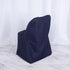 Tableclothsfactory Navy Linen Polyester Folding Chair Cover Dinning Chair Slipcover for Wedding Party Event Banquet