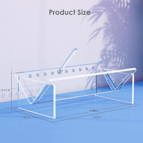 RekRang Acrylic Desk Bookshelf, Small Clear Book Shelf Organizer for Home Office School, Book Stand Display Rack for