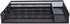 titivate Kitchen Cutlery Tray, Silverware Drawer Organizer with 5 Compartments for Forks/Knives/Spoons (Black)
