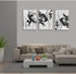 Creoate Black and White Wall Art Decor for Bedroom, 3 Pieces Abstract Lines Canvas Print Artwork for Living Room