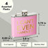 Juvale 4-Piece Girls Trip Flask Set, 5 oz Stainless Steel, Yellow, Blue, Pink & Rose Red, Bachelorette Party Favors