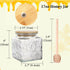 Honey Pot, Airtight Glass Honey Jar with Bamboo Lid and Dipper Stick, Honey Container for Storing Honey, Jam Mason Jar for Home Kitchen, 17oz (Square Sunflower,1 Pack)